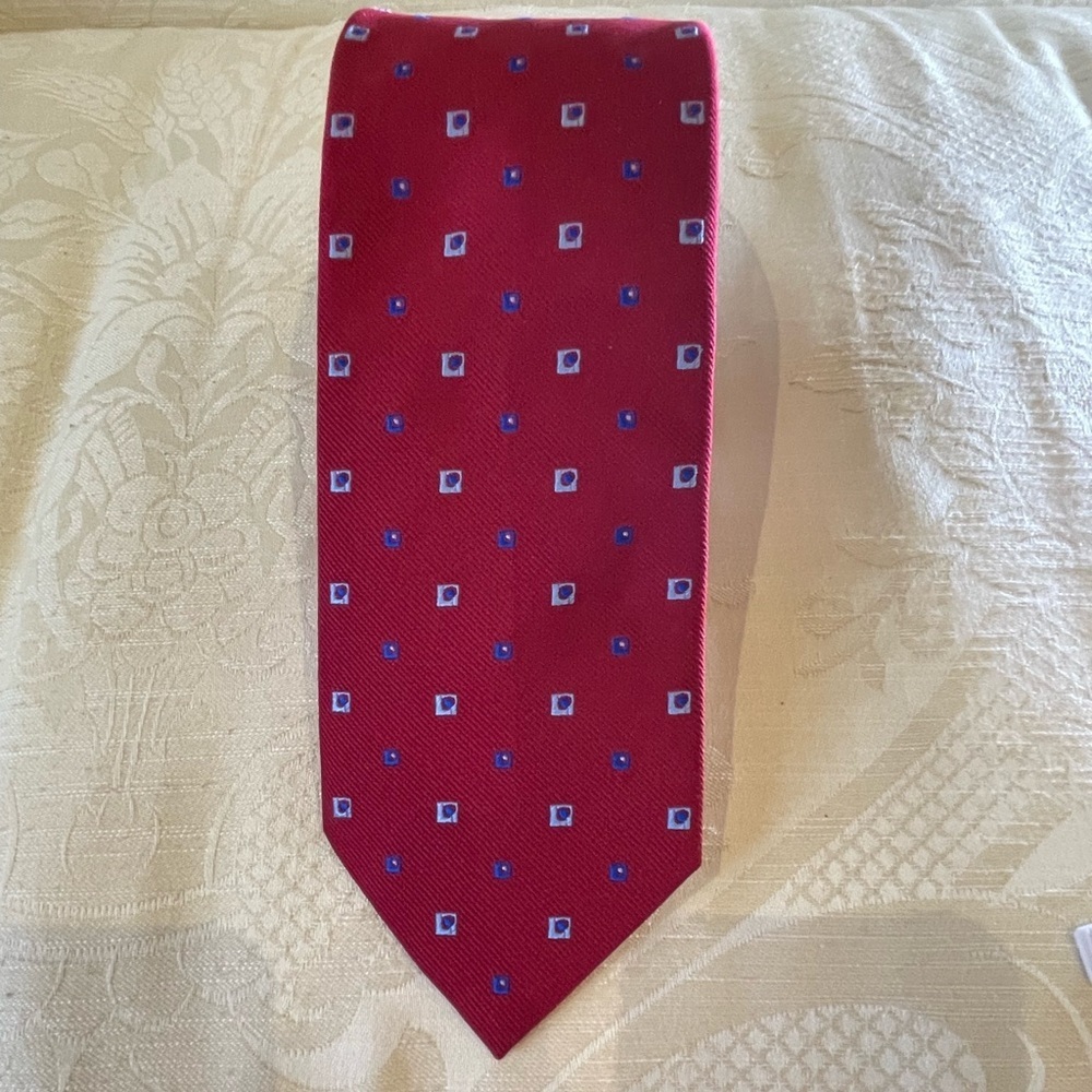 Robert Talbott Red and Blue Patterned Tie